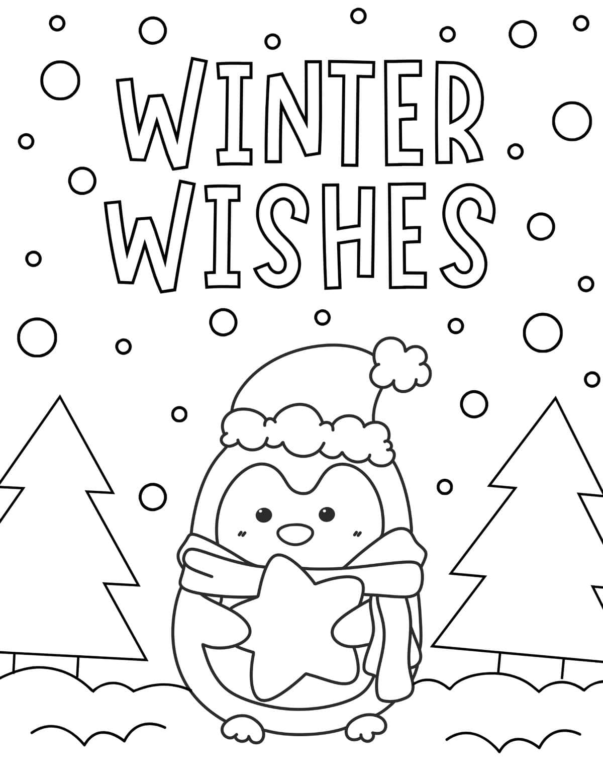 25 free winter coloring pages for kids - prudent penny pincher